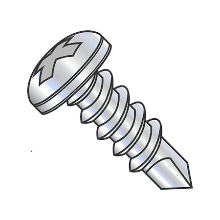 Usa Industrials Self-Drilling Screw, #12-14 x 1-1/4 in, Zinc Plated Steel Pan Head Phillips Drive BULK-SCRW-12047